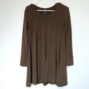 Olive green tshirt dress tunic